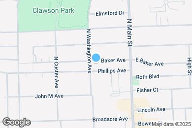 Map image of the property - 165 W Baker Ave