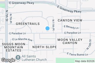 Map image of the property - 1028 E Paradise Ln