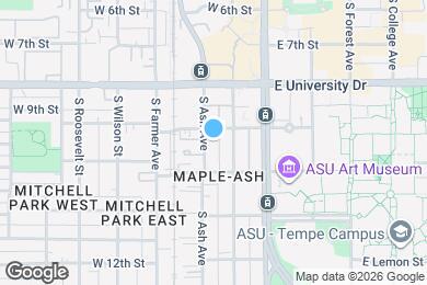 Map image of the property - 905 S Ash Ave