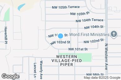 Map image of the property - 1401 NW 102nd St