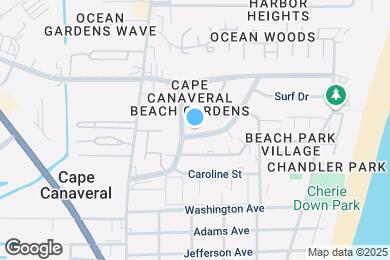 Map image of the property - 214 Canaveral Beach Blvd