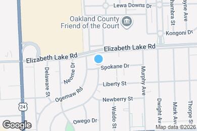 Map image of the property - 100 Spokane Dr