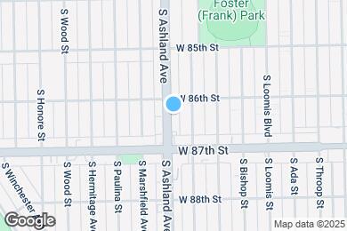 Map image of the property - 8617 S Ashland Ave