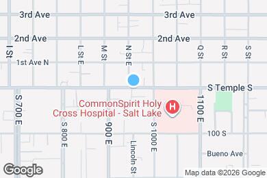 Map image of the property - 943 E South Temple