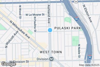 Map image of the property - 1355 N Ashland Ave