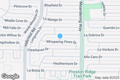 Map image of the property - Charming Prestonwood home with peaceful backyard oasis