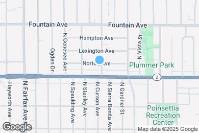 Map image of the property - 1121 N Curson Ave