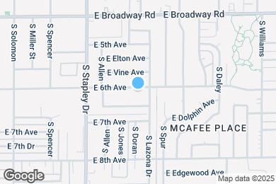 Map image of the property - 1331 E 6th Ave