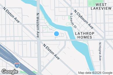 Map image of the property - 2801 N Oakley Ave