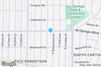 Map image of the property - 8646 W Olympic Blvd