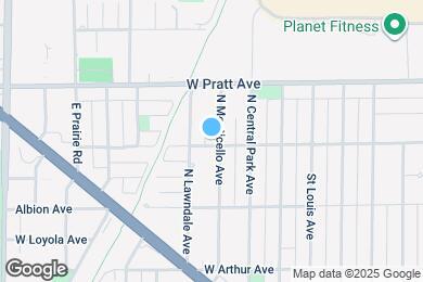 Map image of the property - 6700 N Monticello Ave