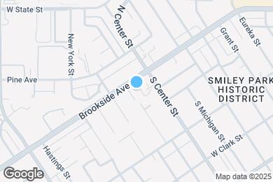 Map image of the property - Brookside Apartments- Redlands, CA