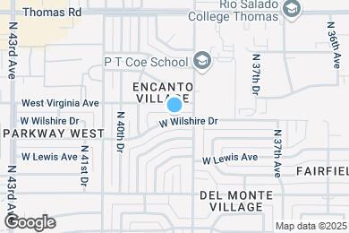 Map image of the property - 3920 W Wilshire Dr