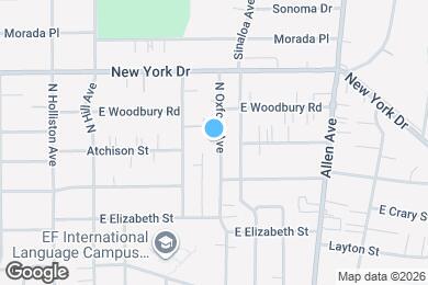 Map image of the property - 1751 N Oxford Ave