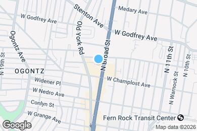 Map image of the property - 6034 N Broad St