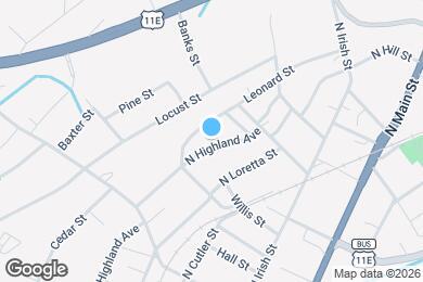 Map image of the property - 315 N Highland Ave