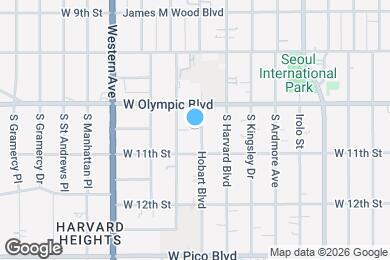 Map image of the property - 1029 S Hobart Blvd