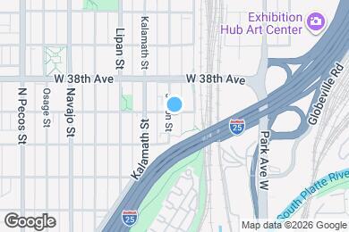 Map image of the property - 1030 W 37th Ave