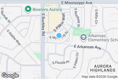 Map image of the property - 17072 E Wyoming Dr