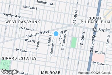 Map image of the property - Recently Renovated 2-Bedroom Home for Rent in South Philadelphia