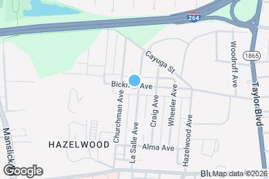 Map image of the property - 1702 Bicknell Ave
