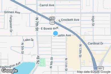 Map image of the property - 910 E Austin Ave