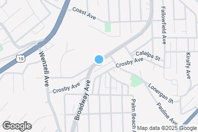 Map image of the property - 2015 Broadway Ave