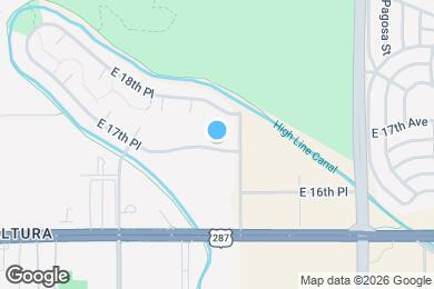 Map image of the property - 16495 E 17th Pl