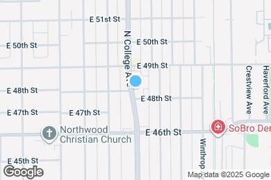 Map image of the property - 4813 N College Ave