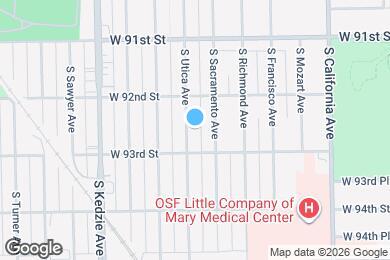 Map image of the property - 9237 S Utica Ave