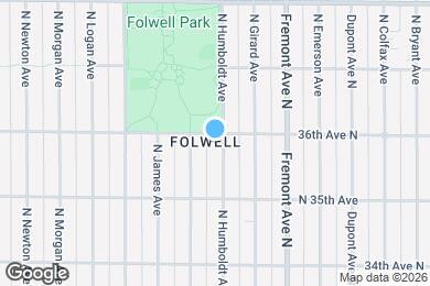 Map image of the property - 3555 Humboldt Ave N