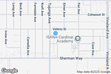 Map image of the property - 7327 Bakman Ave