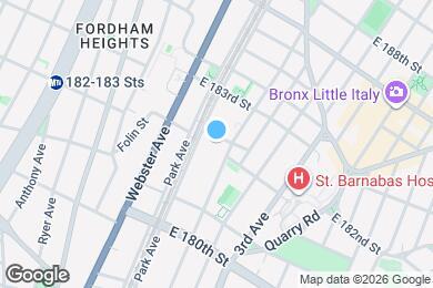 Map image of the property - EAST 182 STREET