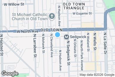 Map image of the property - 1530 N Hudson Ave