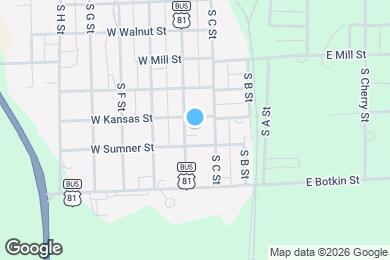 Map image of the property - 1107 S Washington Ave