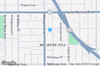 Map image of the property - 955 N Oxford Ave