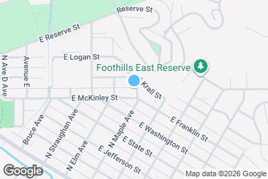 Map image of the property - 1028 E McKinley St