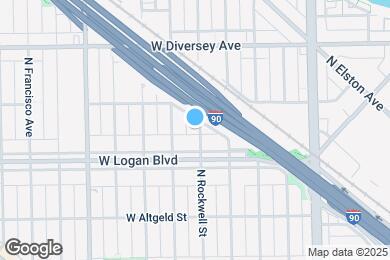 Map image of the property - 2624 N Rockwell St