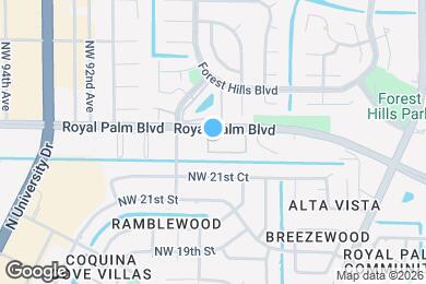 Map image of the property - 8750 Royal Palm Blvd
