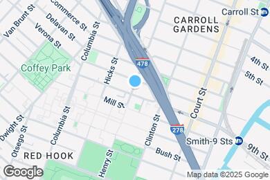 Map image of the property - 1.5BR 1BA Red Hook Loft Style Railroad Apa...