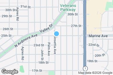 Map image of the property - 2412 N Poinsettia Ave