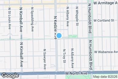 Map image of the property - 1759 N Kedzie Ave
