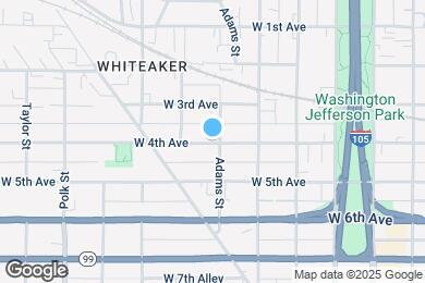 Map image of the property - 909 W 4th Ave