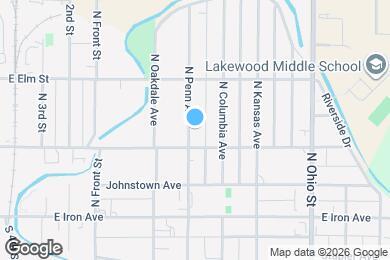 Map image of the property - 212 N Penn Ave