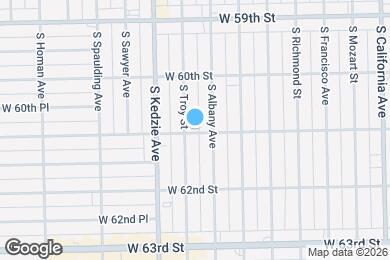 Map image of the property - 6055-6059 S Troy St