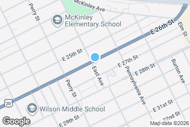 Map image of the property - 2603 East Ave