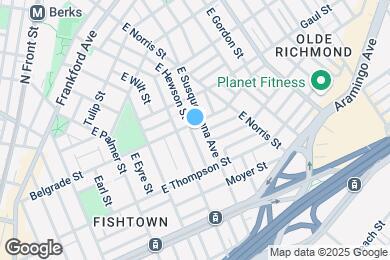 Map image of the property - 1361 E Hewson St