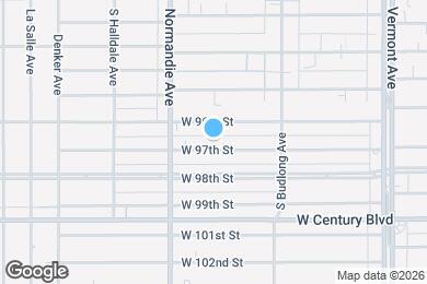 Map image of the property - 1315 1/2 W 97th St