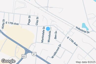 Map image of the property - 1707 Woodside Dr