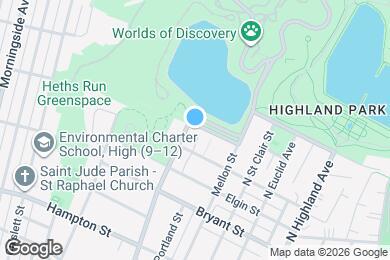 Map image of the property - 1422 N Negley Ave